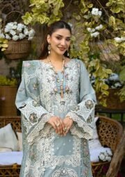 Khushbu - Luxury Dhanak Heavy Chikenkari Embroidered 3PC Suit - Image 2