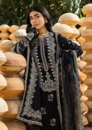 Mah -e-Rukh - Luxury Dhanak 3PC Chikenkari Heavy Embroidered Suit | Zf -W 02 Zaroon Luxe '26 - Image 3