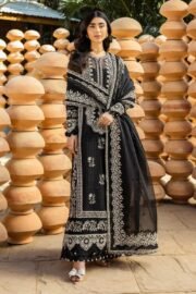 Mah -e-Rukh - Luxury Dhanak 3PC Chikenkari Heavy Embroidered Suit | Zf -W 02 Zaroon Luxe '26 - Image 2
