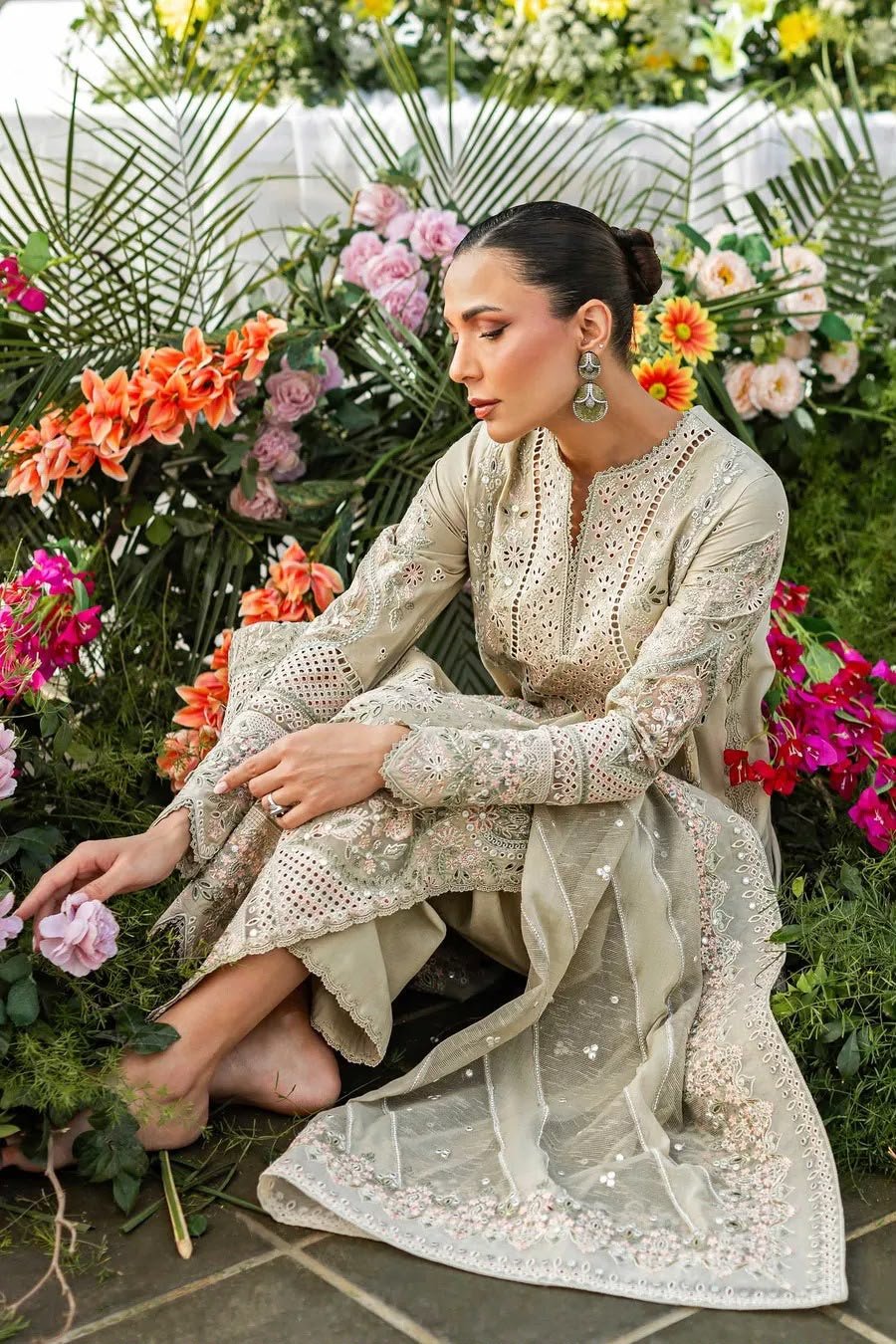 WhatsApp Image 2026-09-21 at 2.54.46 AM (2) Zarnish - Luxury Dhanak 3PC Chikenkari Heavy Embroidered Suit | ZF-W-053 Luxe '26 - Image 1