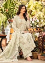 Meher - Luxury Dhanak 3PC Chikenkari Heavy Embroidered Suit - Image 4