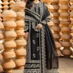 Mah -e-Rukh - Luxury Dhanak 3PC Chikenkari Heavy Embroidered Suit | Zf -W 02 Zaroon Luxe '26