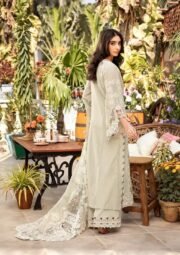Meher - Luxury Dhanak 3PC Chikenkari Heavy Embroidered Suit - Image 2